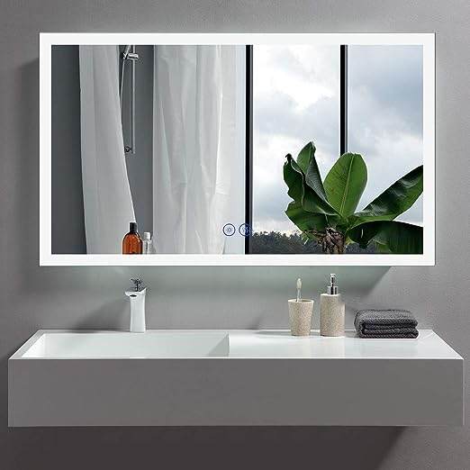 BHBL 48-inch LED Bathroom Mirror with Bluetooth Speaker, Anti-Fog, Dimmable, Touch Control, and Wall Mount ($289.00)