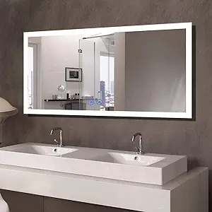 BHBL 55″ Dimmable LED Bathroom Mirror with Bluetooth and Anti-Fog Feature ($489.99)