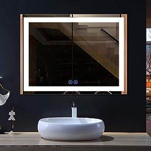 D-HYH 48″ Smart Bathroom Mirror with Bluetooth Speaker and Anti-Fog Feature ($460)