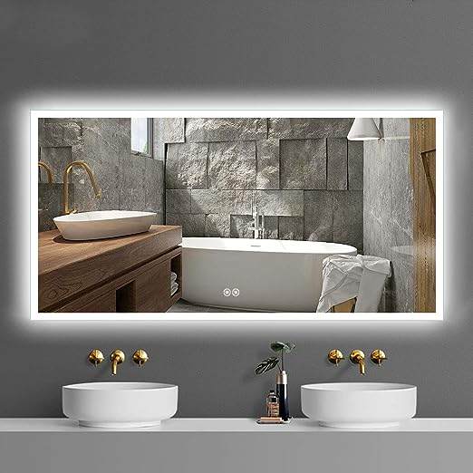 Luxurious Bathroom Mirror with Bluetooth Speakers and Anti-Fog Coating ($389)