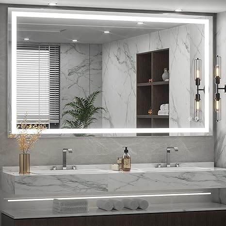 TETOTE 40 Inch LED Bathroom Mirror with Anti-Fog and Dimmable Light ($174.99)