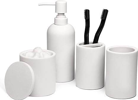 Transform Your Bathroom into a Serene Retreat with Jo Lavie’s Crystal White Accessory Set ($31.90)