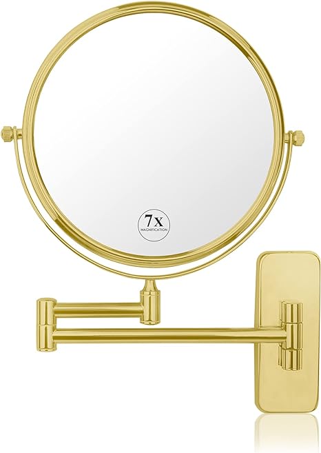 Nicesail Gold Makeup Mirror: Elevate Your Vanity Routine with 7X Magnification ($45.50)