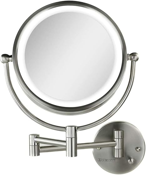 OVENTE 8.5″ Lighted Wall Mount Makeup Mirror with 1x & 7x Magnifier ($79.99)